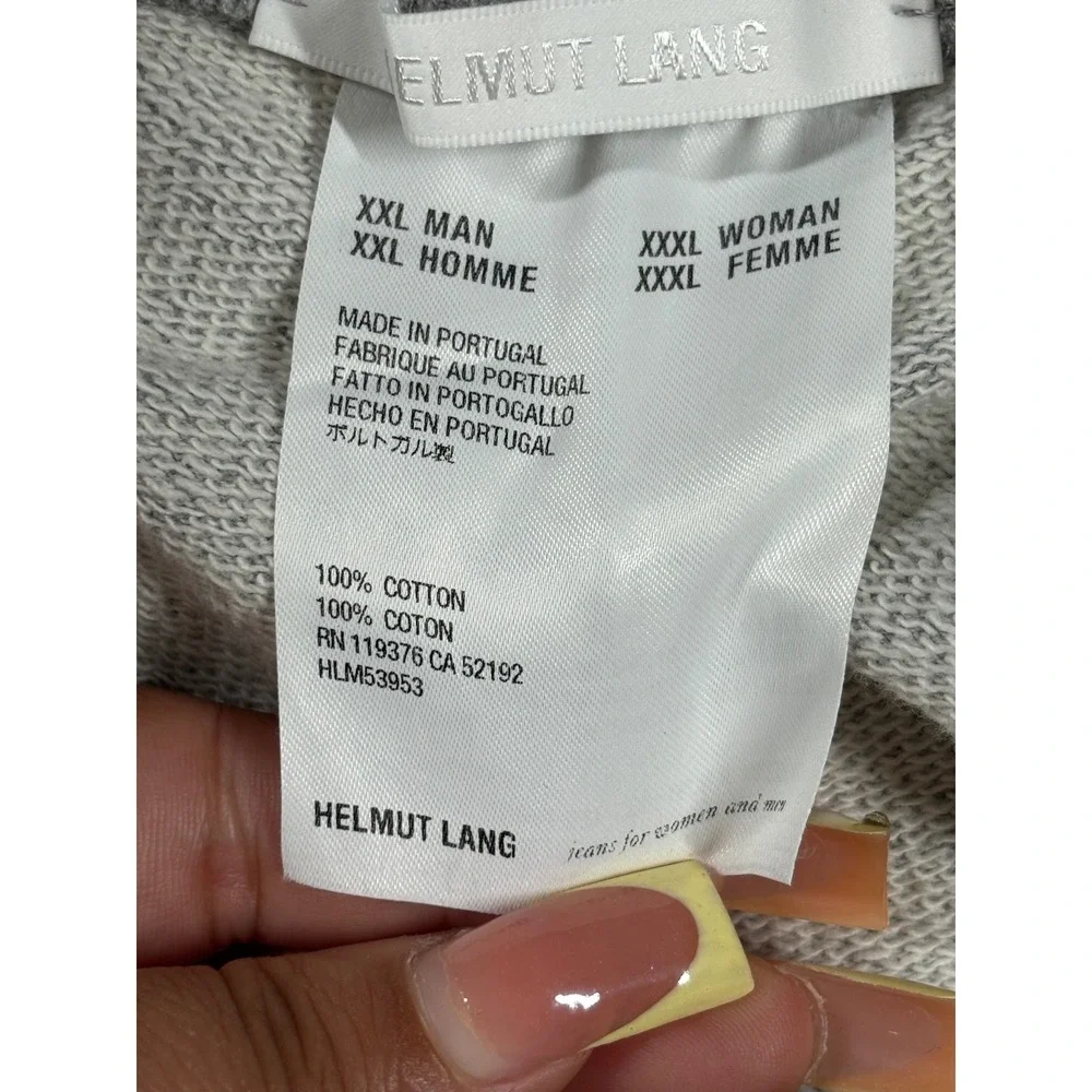Helmut Lang Grey Logo Sweatpants Womens XXXL Mens XXL Cotton Joggers‎ Portugal